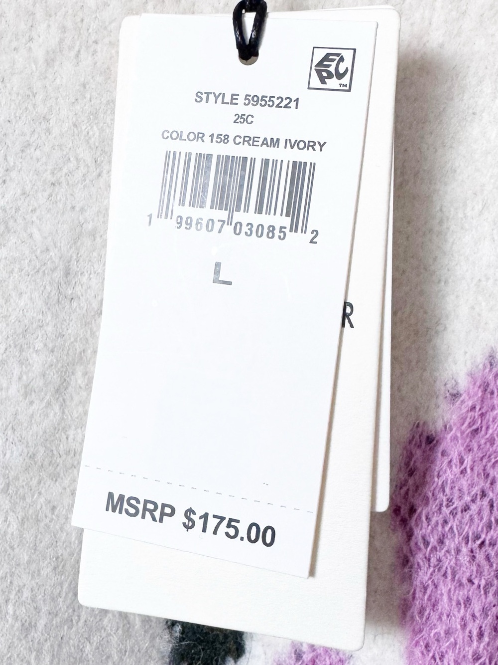 Ted Baker Cream Crewneck Sweater with Rose Motif - Picture 5 of 11